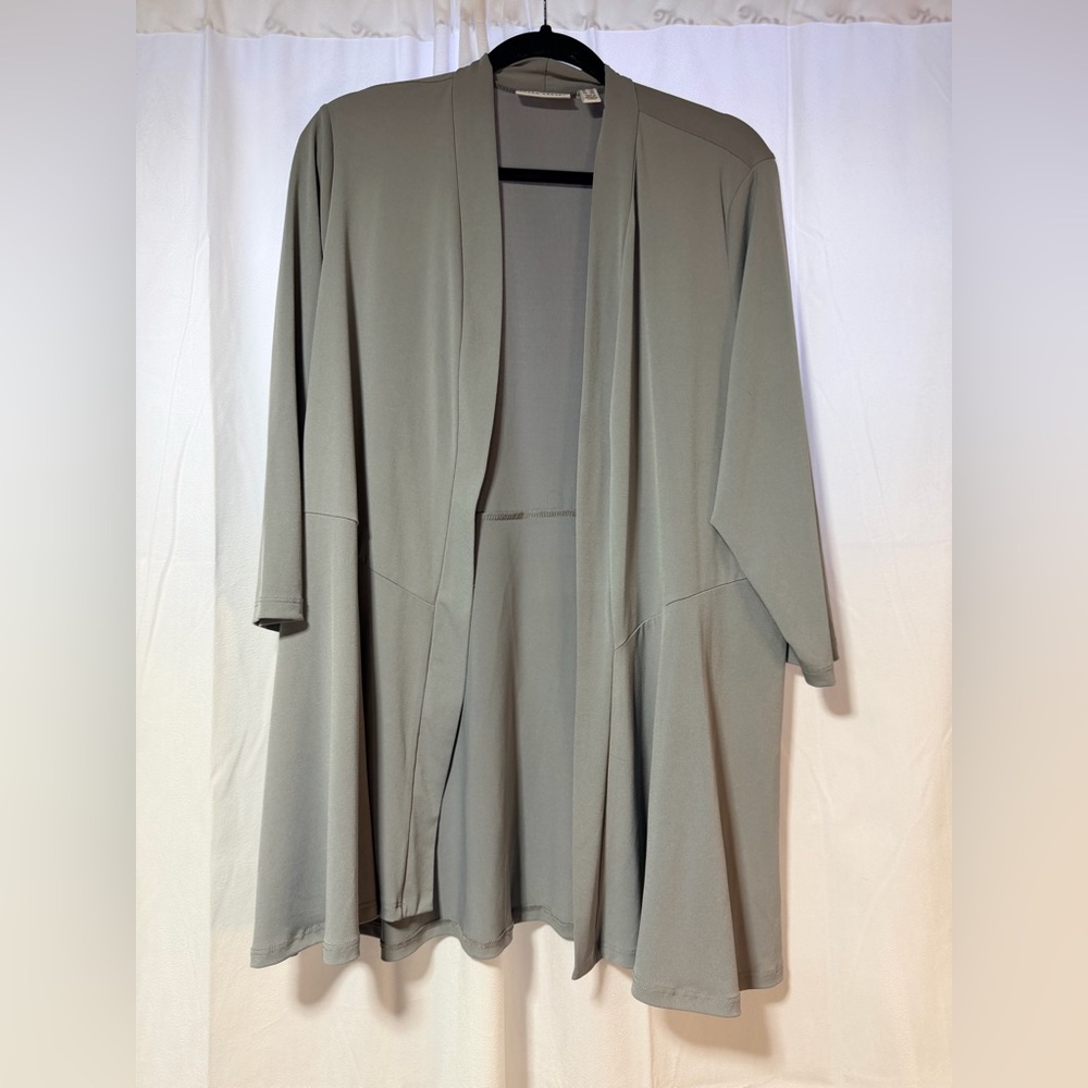 Susan Graver Light Gray Cardigan